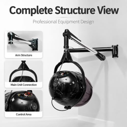 Wall Mounted Hair Steamer with Adjustable Swing Arm for Barber Hair Perm - Image 2