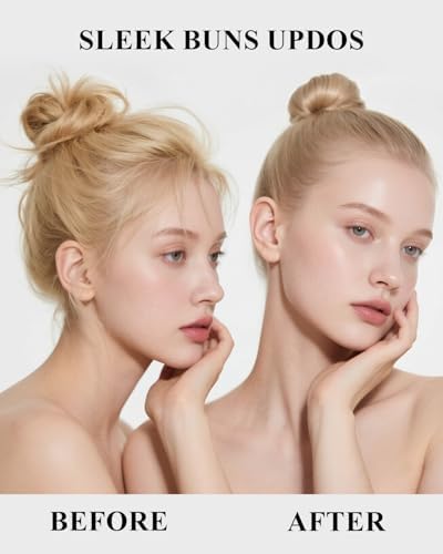 Peach Wood Boar Bristle Slick Back Hair Brush & Rat Tail Comb Set - Controls Frizz, Smooths Flyaways, Restores Shine - Creates Sleek Ponytails, Buns & Edge Control, Teasing for Women & Kids - Image 4