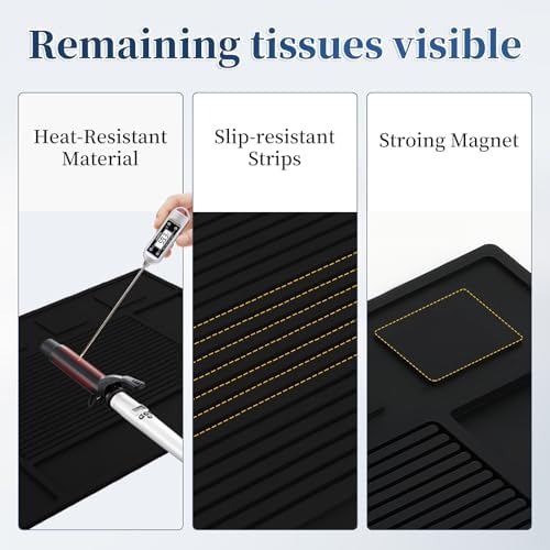 Magnetic Barber Mat for Clippers, Station Organizer with 5 Magnets - Image 6