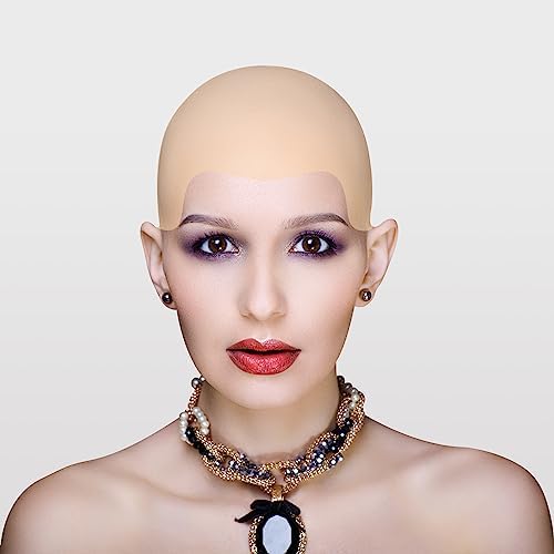 Bald Cap Halloween, 6 Pcs Nylon Wig Caps 6 Pcs Latex Makeup Bald Cap for Adults Women Men Costume Accessory for Theme Halloween Party Cosplay - Image 5