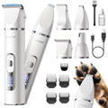 oneisall 4 in 1 Dog Grooming Kit with LCD Display (White) by oneisall