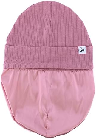 Jersey Beanie Hat for Newborn Baby Boys Girls Silky Satin Lined Hats Bonnet Toddler Infant Little Kids Beanies Caps - Image 4