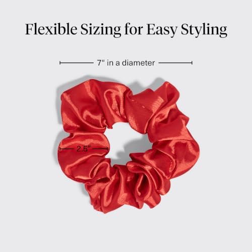 Kitsch Holiday Satin Scrunchies or Women - Multi Color, 3pc - Image 5