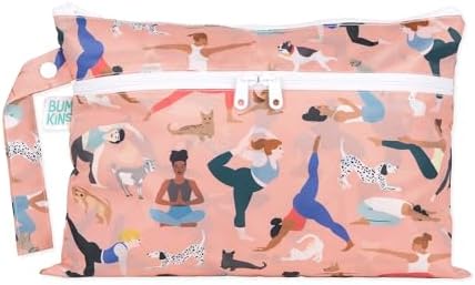 Bumkins Waterproof Wet Dry Clutch Bag for Baby, Travel, Swim Suit, Cloth Diapers, Pump Parts, Pool, Gym Clothes, Toiletry, Hook to Stroller, Pack for Daycare, Zip Bag, Packing Pouch, Yoga Pals by Bumkins