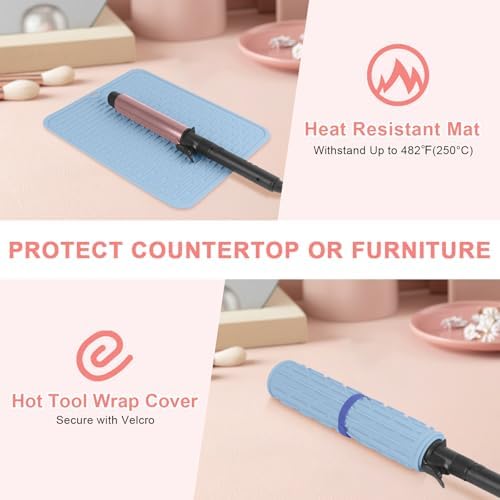 AMIJEAL Oversize Silicone Heat Resistant Mat for Hair Tools(14.2" x 11") - Image 3