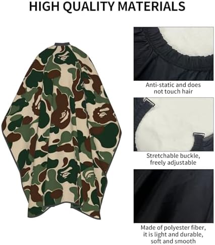 Adult Barber Cape,Camo Camouflage Professional Salon Haircut Capes,Haircut Kit Hairdressing Apron - Image 5
