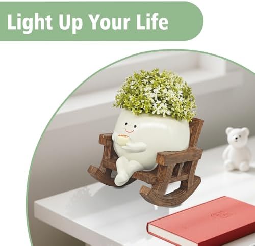 Smiley Face Planter Pot, Cute Coffee Plant Pots for Indoor Outdoor - Image 5