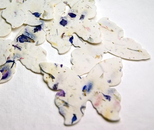 Wildflower Seed Paper Butterfly Shape - Large 3" - Set of 24 (45s Purple Recycled) - Image 5