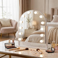 Arched Makeup Vanity Mirror with Lights,10X,White 18.5"x 14.17" by FashionMakeupMirrorwithLights