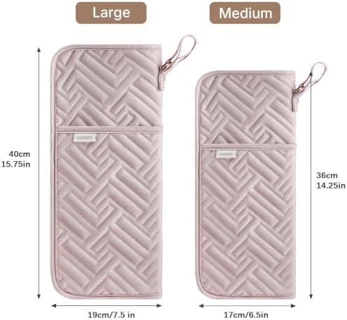 Leudes Hair Tools Travel Bag Case Hot Heat Resistant Mat 2 in 1 Pouch - Image 5