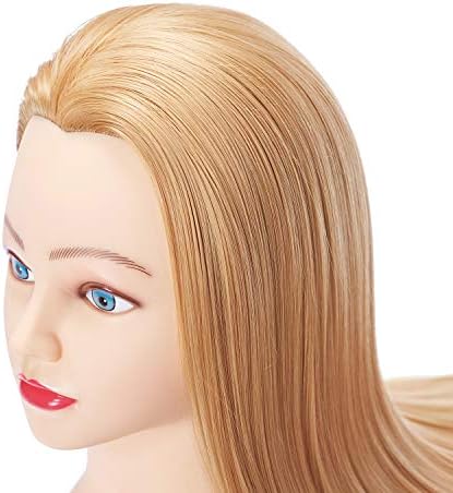 Hairingrid 26"-28" Mannequin Head Synthetic Fiber Hair Training Manikin - Image 4