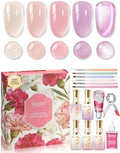 Beetles Petalled Grace Gel Nail Polish Kit, 4 Sheer Colors and 1 Cat Eye by beetlesGelPolish