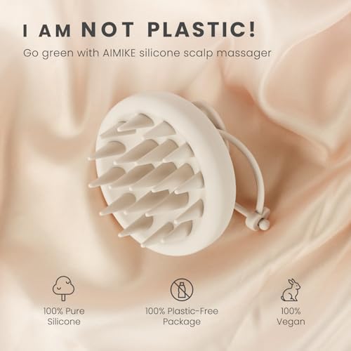 AIMIKE Scalp Massager Shampoo Brush, Soft Silicone Scalp Scrubber - Image 2