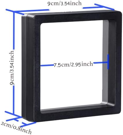 10 Pack Jewelry Gift Boxes, 3.54 x 3.54 x 0.78 Inch, Transparent Jewelry Boxes, Small Gift Boxes for Jewelry, Earrings, Necklaces, Handmade Bangles, and Bracelets (Black and White B) - Image 2
