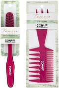 CONAIR x Tamera Mowry Collection Smoothing Brush and 3 in 1 Comb Set- slick back hairbrush to smooth flyaways - perfect to section or tease hair - sleek ponytail bun - 2 piece bundle by conair