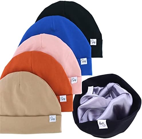 Jersey Beanie Hat for Newborn Baby Boys Girls Silky Satin Lined Hats Bonnet Toddler Infant Little Kids Beanies Caps - Image 6