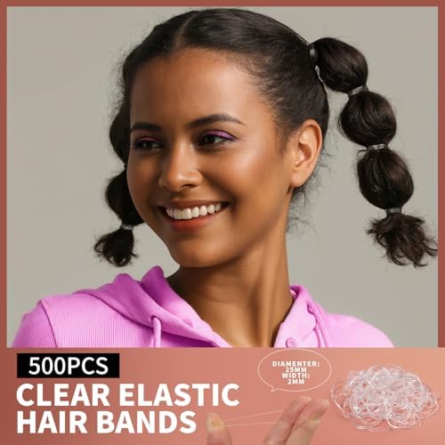 Teenitor Hair Accessories Kit for Woman & Girls: 500pcs Elastic Hair Bands; 30pcs Ponytail Holders, 30pcs Seamless Thick Hair Bands; 40pcs Bobby Hair Pins (Brown) - Image 3