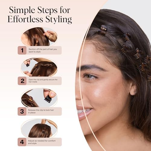 Kitsch Mini Hair Clips for Women - Tortoise & Black, 16 Pcs - Image 5