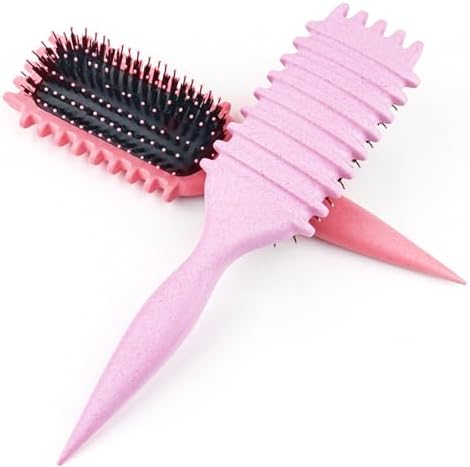 1 PCS Curly Hair Brush, Curl Defining Brush (Pink) - Image 6