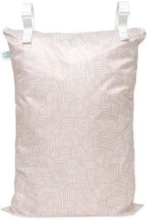 Bumkins Waterproof Hanging Wet Bag Large for Baby, Laundry, Dirty Clothes, Travel, Swim Suit, Cloth Diapers, Pool, Towels, Daycare, Beach, Zip Reusable Bag, Wetdry Vacation Packing, XL Boho Beige by Bumkins