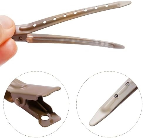 Bantoye 24 Packs Duck Bill Clips 3.35 Inch Metal Alligator Clip, GS Brown - Image 3