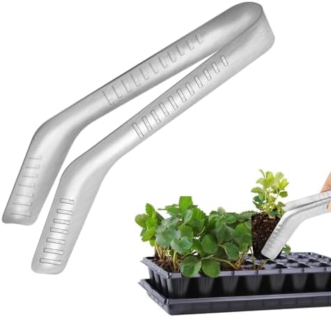1 PCS Seedling Transplant Tongs, Stainless Steel Seed Planter Tool by Uyeesi