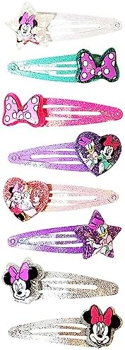 Disney Minnie Kids Hair Clips for Girls Snap Clips 8 Pack Multi Color Ages 3+ - Image 4