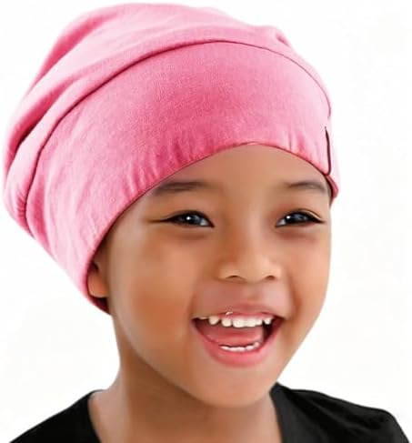 Kids Beanie Sleep Hats Bonnet for Child Curly Frizzy Hair Daily by ELIHAIR