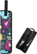 Beautyflier Universal Curling Iron Travel Bag, Canvas Heat-Resistant Curling & Flat Iron Holder Tote Bag, Hot Curling Iron Holder for Hair Tools Travel Case or Daily Use (Color Flower) by Beautyflier