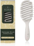 Detangler Hairbrush, Soft Bristle Detangling Brush,Quick Smoothing(Natural) by ECOED