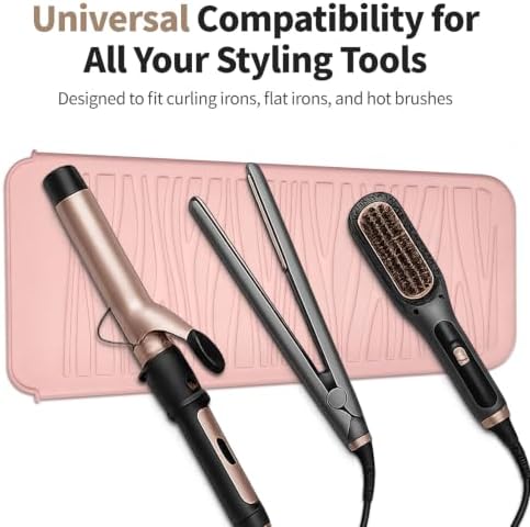 Silicone Heat Resistant Travel Mat Pouch for Hair Straightener, Crimping Iron, Curling Iron, Hair Curling Wand, Flat Iron, Hair Waving Iron (2 Pack, Multicolored) - Image 5