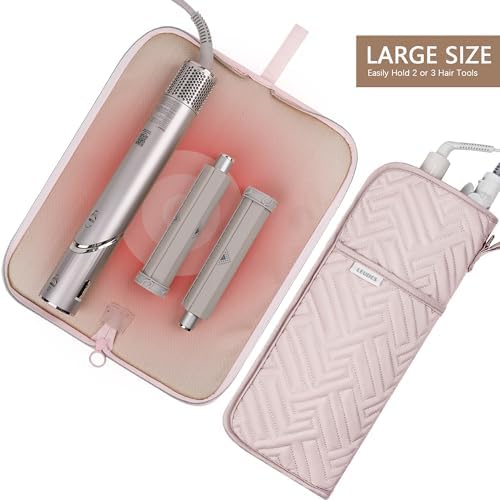 Leudes Hair Tools Travel Bag Case Hot Heat Resistant Mat 2 in 1 Pouch - Image 2