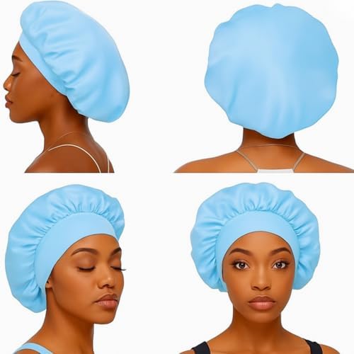 Satin Bonnet – Sleep Bonnet for Women and Men Curly Hair, Braids, and Natural Hairstyles (1pck) - Image 5