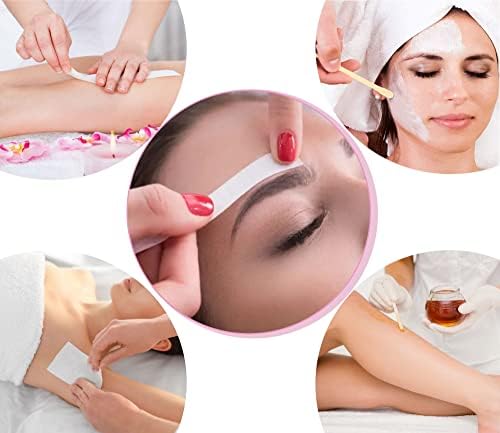 Mibly 4 Style 400 Pcs Assorted Wooden Wax Sticks for Body Legs Face and Small Medium Large Sizes Eyebrow Waxing Applicator Spatulas for (400 Piece Set) - Image 4