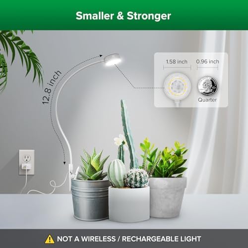SANSI Grow Lights for Indoor Plants, Pot Clip on Full Spectrum, 5W 6-Pack - Image 2