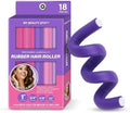 My Beauty Spot Flexi Rods Foam Hair Rollers 3/4" 5/8" and 1" Diameter Professional Salon Quality 12 Pcs Rubber Hair Rollers for Long, Medium and Short Hair (Purple/Pink) by My+Beauty+Spot