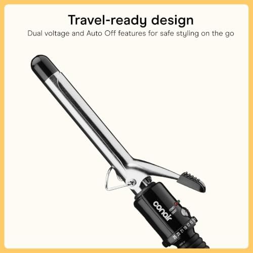 Conair Curling Iron​, Short to Medium Hair, 3/4-in. Barrel, Black/Silver - Image 6