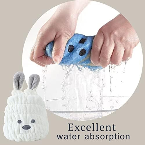 Hair Towel Wrap for Kids, Bunny Toddler Dry Head Cap Absorbent Quick - Image 5