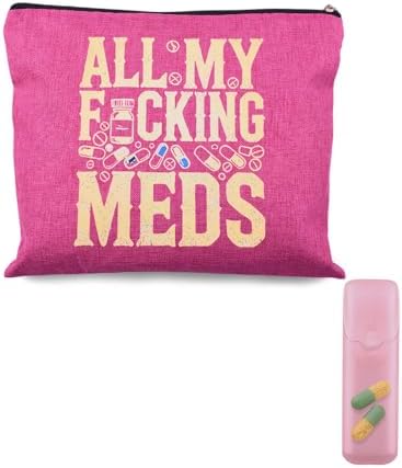 Funny Medicine Bag Gifts Nurse Practitioner Makeup Bag Pocket Pharmacy Pill Organizer Physician Assistant Pouch Medication Storage Container for Travel Doctor Novelty Gift Medical Christmas Gift Pouch by YangQian