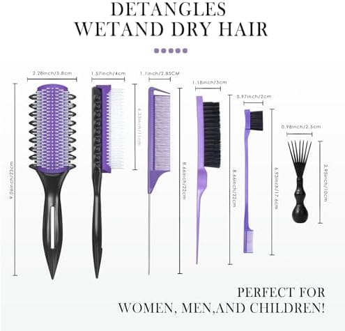 3 Pack Curl Defining and Detangling Brushes，Detangling and Styling Tool - Image 4