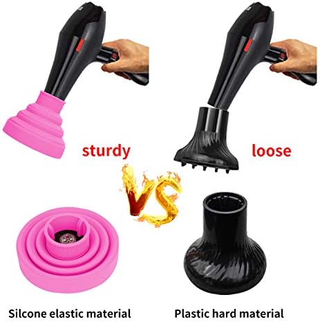 Universal Collapsible Hair Dryer Diffuser Attachment- Salon Grade Tool,Lightweight Foldable Portable Travel Folding Design Fit Most of Blow Dryers-PinkPink - Image 6