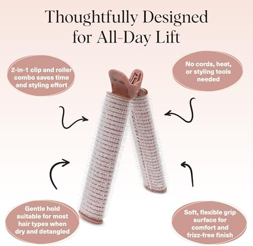 Kitsch Ceramic Volumizing Hair Clips For Styling for Women - 2pc Terracotta - Image 4