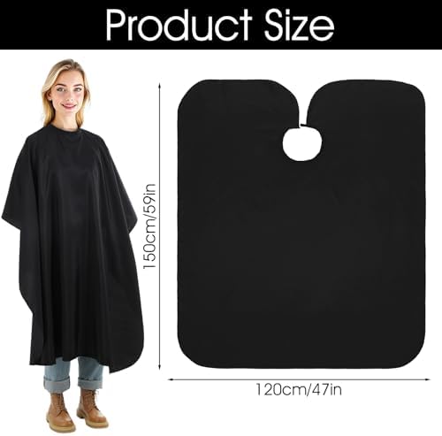 12 pcs Hair Salon Capes Waterproof Haircut Unisex Black Cape Barber Hair Cutting Cape with Snap Closure Hair,Coloring and Styling - Image 3