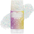 Iridescent White Glitter Stick for Hair Face & Body, Waterproof Chunky Glitter Makeup for Kids and Women, Mermaid Fairy Halloween Costume Outfit Accessories for Festival Rave Concert Carnival Party by Yeweian