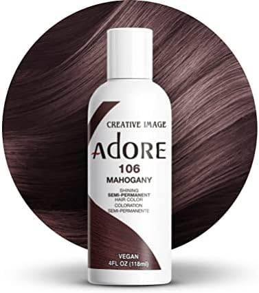 Adore Semi Permanent Hair Color, 106 Mahogany, 4 Fl Oz by Adore