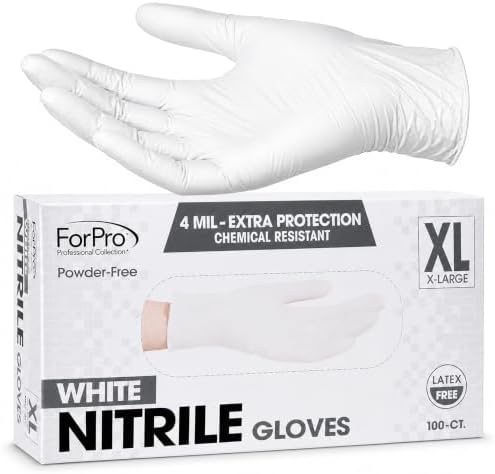ForPro Disposable Nitrile Gloves, Chemical Resistant, Powder-Free, Latex-Free, Non-Sterile, Food Safe, 4 Mil - Image 2