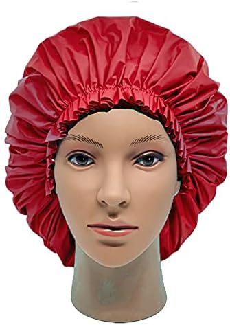 ELEBOX Premium Collection Super Jumbo Shower Cap Red - Image 4