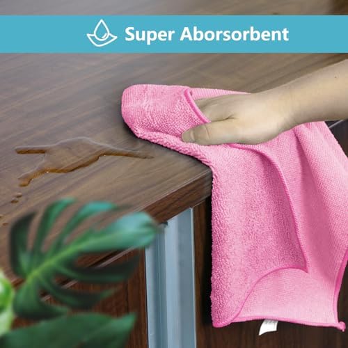 HOMEXCEL 50PK Microfiber Cleaning Cloth, Cleaning Rag for Home, 11.5x11.5in (Pack of 2) - Image 3