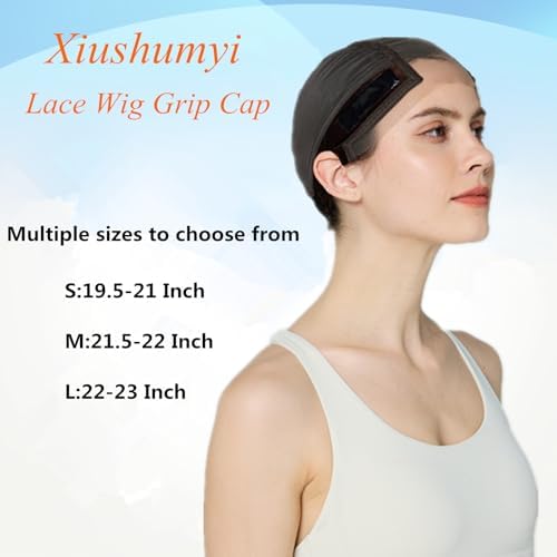 Xiushumyi Wig Cap Lace Wig Grip Cap for Keeping Wigs in Place Wig Cap with Grip Band Make Your Wigs Glue Free Non-Slip Wig Caps for Women (Brown, S) - Image 5