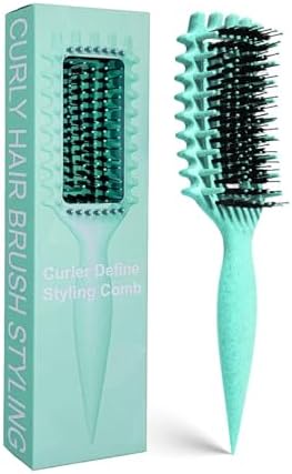 Curly Hair Brush Candybrush Curl Defining Brush for Detangling Shaping and Defining Curls for Women, Men, Wet & Dry Hair (Green) by Unknown